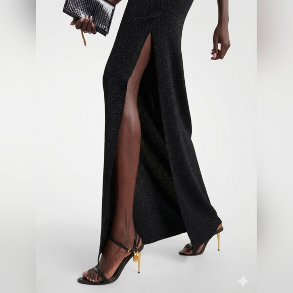 Tom Ford Black Knit Metallic Maxi dress Size XXS - Picture 4 of 16
